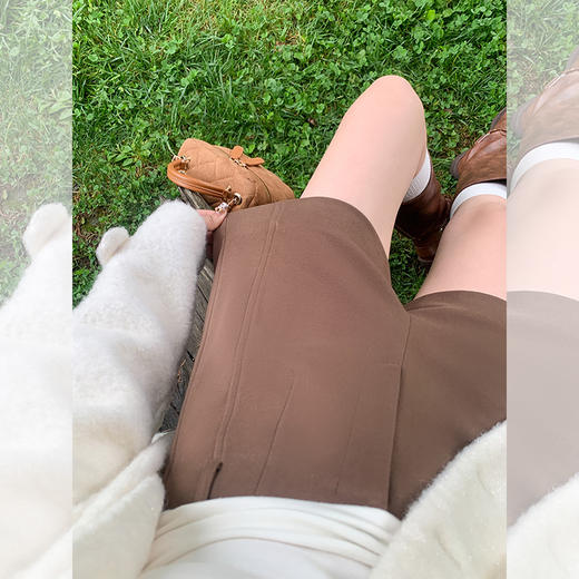 【110元任选2件】最后一波现货！百搭通勤2色高腰显瘦毛呢短裤 商品图3