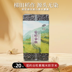 【静思书轩】爱的谷粒有机紫糯米胚芽米云南自然种植软糯适口500g