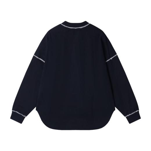 T20600023秋季新款美式休闲撞色明线设计长袖时尚百搭简约潮流长袖卫衣 商品图5