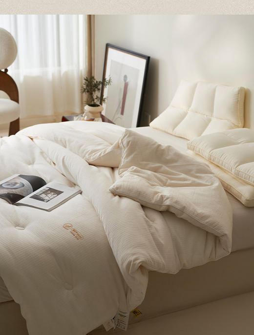 老米优品🎈 【A类母婴ji  水洗原棉99大豆被】0荧光0甲醛0芳香胺，日式纯棉99%大豆纤维被芯 冬被 商品图0