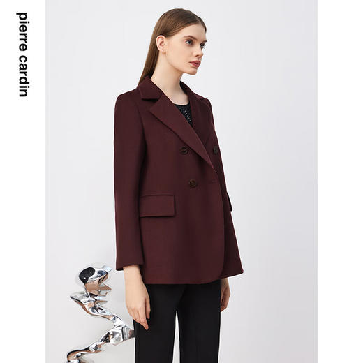 皮尔卡丹女装西服羊绒双面呢高级感通勤保暖上衣外套P3455U3932K0
 商品图1