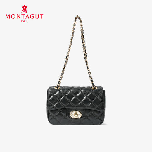 法国梦特娇新品小香风时髦百搭牛皮斜挎包 商品图4