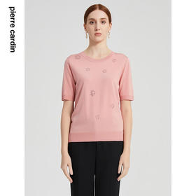 皮尔卡丹女装夏季新款简约柔美淑女针织衫P2299K2213F0
