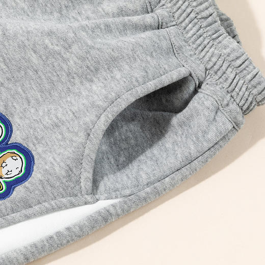 贝贝怡秋冬季新款男童保暖加厚加绒运动卫裤童装宽松休闲时尚长裤ZB4DK001 商品图6