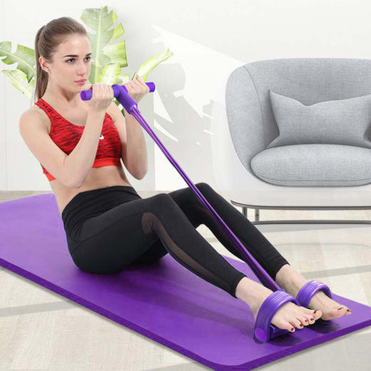 【凯速】凯速加厚防滑环保瑜伽垫拉力器健身套装EA030+KA54 商品图5