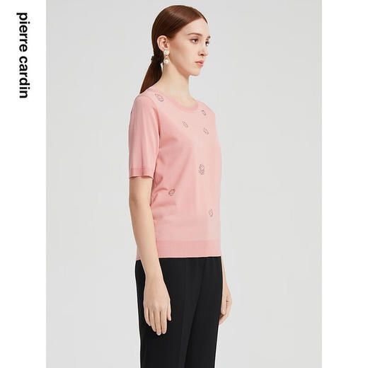 皮尔卡丹女装夏季新款简约柔美淑女针织衫P2299K2213F0
 商品图1