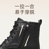信诺真皮女士马丁靴厚底增高短靴2024冬季新款加绒加厚棉鞋妈妈鞋X24M118-102 商品缩略图4