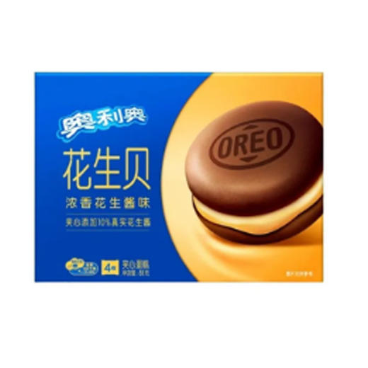 奥利奥花生贝浓香花生酱味夹心蛋糕88g4枚 商品图0