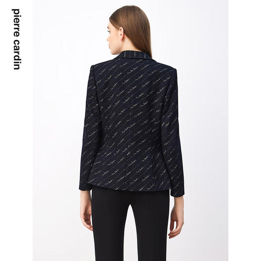 皮尔卡丹女装西装羊毛复古花色时尚通勤干练西服外套P3430U3966N0
 商品图2