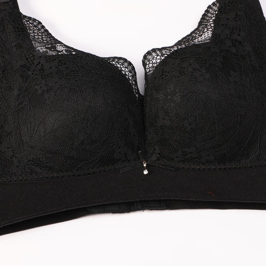 都市丽人B杯常规内衣聚拢升杯中厚蕾丝四排扣树脂胶圈3/4杯常规文胸LB49Y1 商品图2