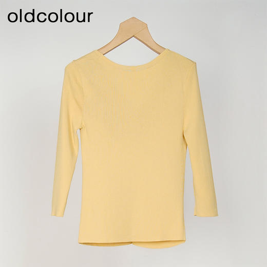 oldcolour春秋款简约休闲领百搭内搭T恤套头衫女GM31052824 商品图1