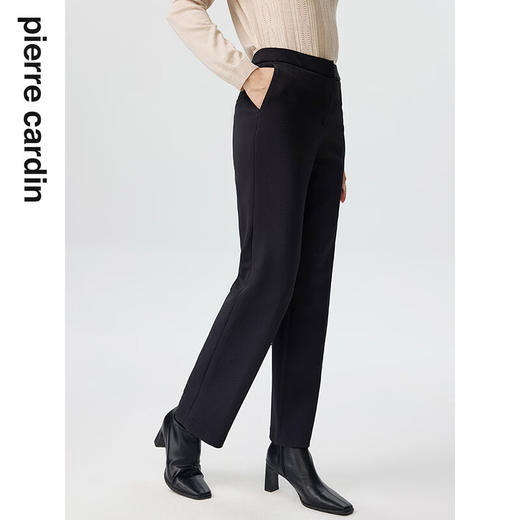 皮尔卡丹女装裤子休闲裤轻商务百搭显瘦修身直筒长裤P3316T3962B0
 商品图3