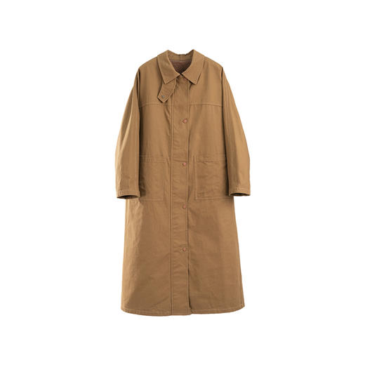 绽放775朵/秋冬时光旅人棉珠地布可拆卸摇粒绒防风保暖长外套风衣 商品图3