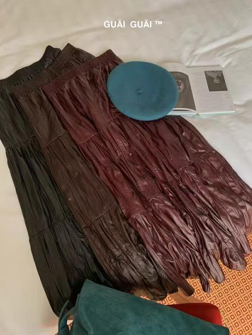 开年大促【半身裙】（NO退）2513复古洋气设计感褶皱蛋糕裙半身裙-喜出 商品图7