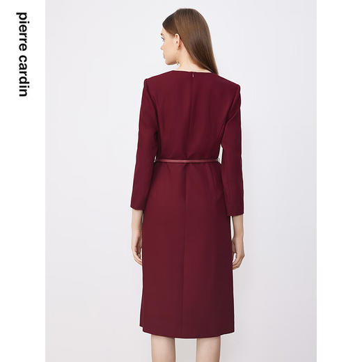 皮尔卡丹女装经典淑女职业通勤羊毛连衣裙P3347E3886T0 商品图2