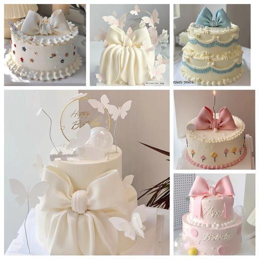 【翻糖蝴蝶结创意定制蛋糕】双层鲜果夹心 商品图0