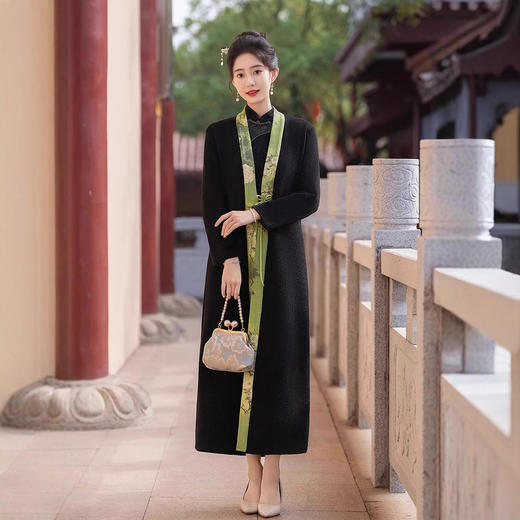 GSJ 999国风优雅气质日常风衣旗袍大衣外套 商品图1