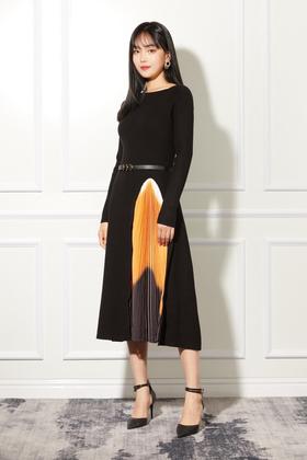 ELLA JADE 修身撞色连衣裙 11004