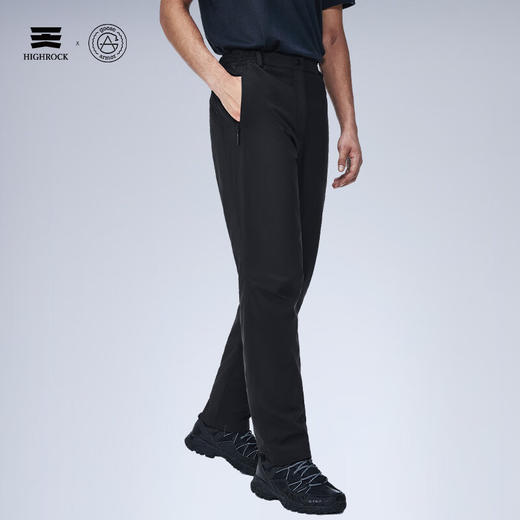 天石鹅铠甲鹅绒羽绒裤男士外穿女士保暖裤假两件东北严寒登山徒步G016 黑色（外穿假两件） 商品图0