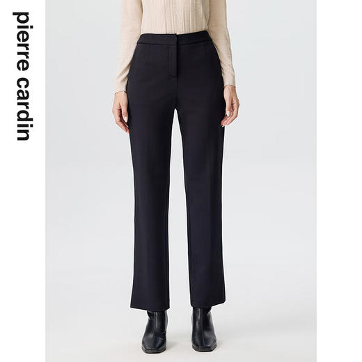 皮尔卡丹女装裤子休闲裤轻商务百搭显瘦修身直筒长裤P3316T3962B0
 商品图0