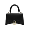 Balenciaga巴黎世家 hourglass 金扣光面 牛皮 沙漏包手提包 超小号  女款 黑色 商品缩略图0