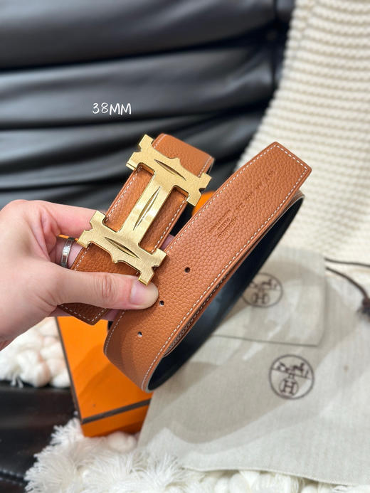 秋冬特惠💰350 【爱马仕】男士腰带 H 5382 BELT BUCKLE & REVERSIBLE LEATHER STRAP 带身宽3.8cm 商品图2