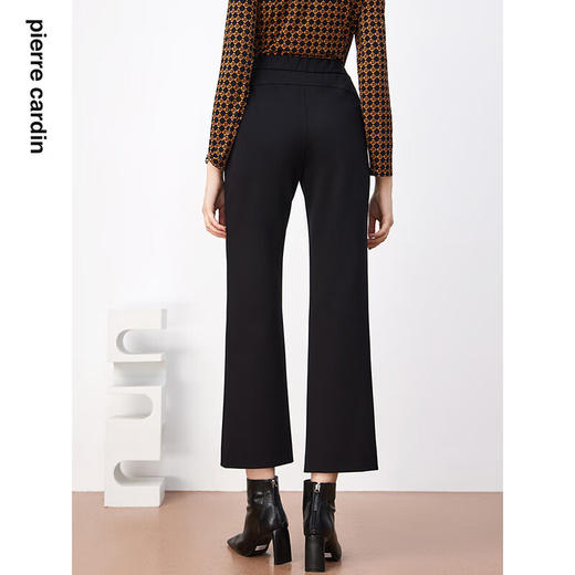 皮尔卡丹女装裤子休闲裤黑色春秋百搭通勤干练直筒裤P3335T3994B0
 商品图2