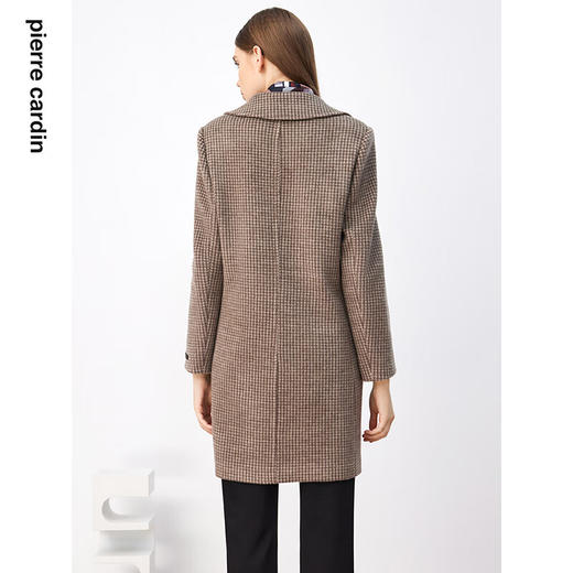 皮尔卡丹女装大衣英伦千鸟格时尚通勤羊毛大衣P3467C3901K3
 商品图2
