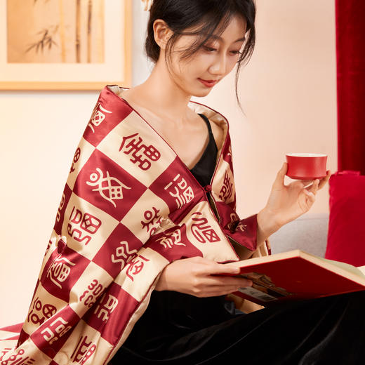 【故宫家居】百福蚕丝被博物文创乔迁生日送长辈新婚结婚生日礼物 商品图2