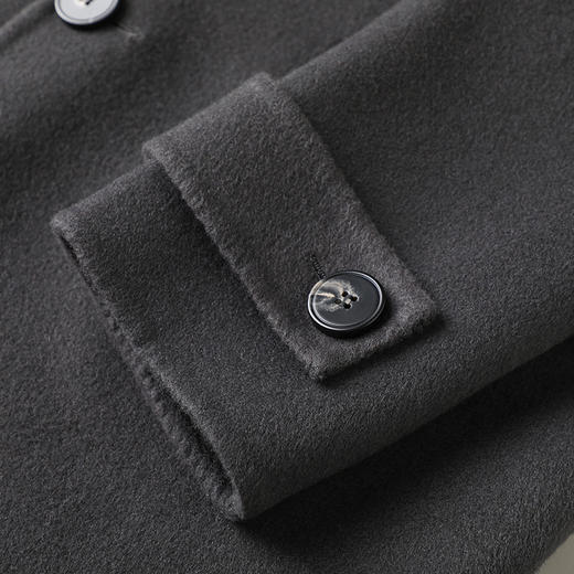 【羊毛呢】【新款DPX】大依优型大码羊毛双面呢中长款外套加肥加大肥佬休闲上衣男士胖子时尚 商品图6