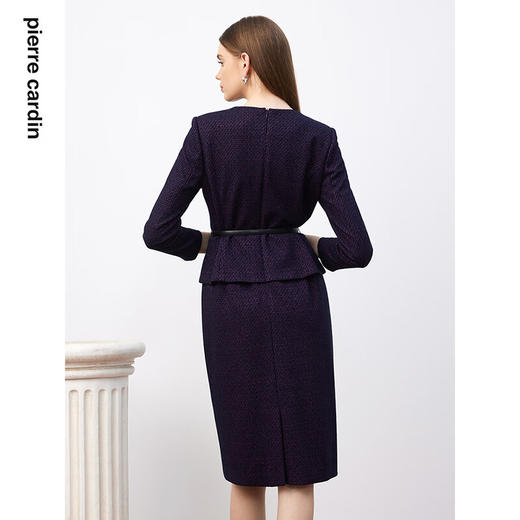 皮尔卡丹女装连衣裙职业长袖秋季通勤假两件P3425E3993Z3
 商品图2