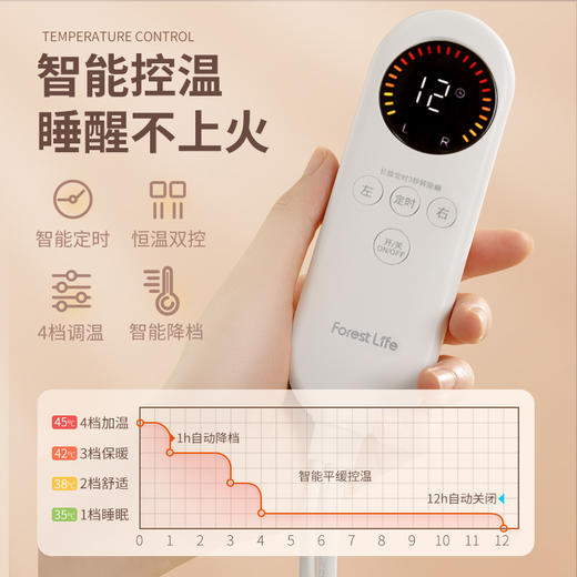 forestlife水洗麻面电热毯灰色 商品图3