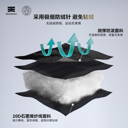 天石鹅铠甲鹅绒羽绒裤男士外穿女士保暖裤假两件东北严寒登山徒步G016 黑色（外穿假两件） 商品图4