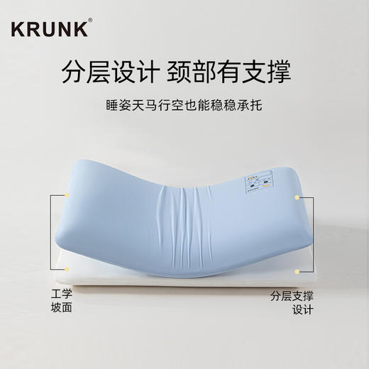 【5折优惠】KRUNK·多功能二合一0压枕 | 零压枕 安眠枕头 航空记忆棉枕芯 双层设计 软而不塌有支撑 保护颈椎 亲肤枕套 仰睡 侧睡 趴睡都舒服 商品图4