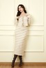LNNNS 慵懒条纹针织连衣裙开衫套装 18891 商品缩略图0