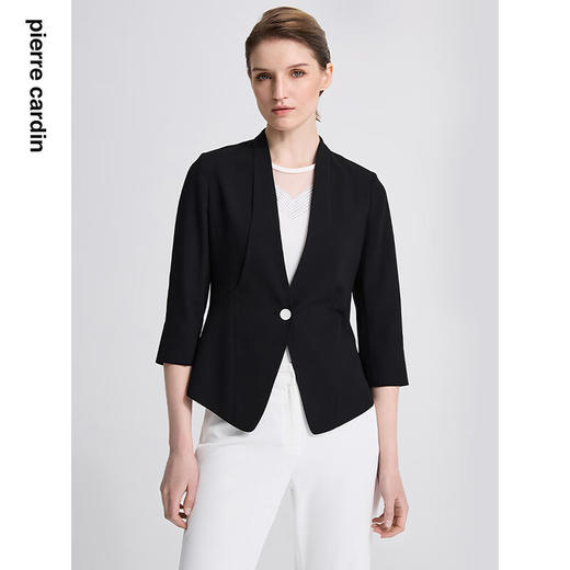 皮尔卡丹女装春季新款多色西服外套时尚简约气质上衣C41UL02
 商品图0