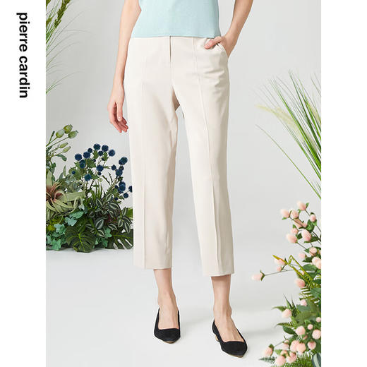 皮尔卡丹女装裤子设计感高腰显瘦通勤日常直筒裤女P3235T3043M1
 商品图3