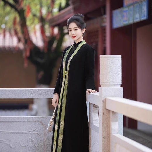 GSJ 999国风优雅气质日常风衣旗袍大衣外套 商品图3