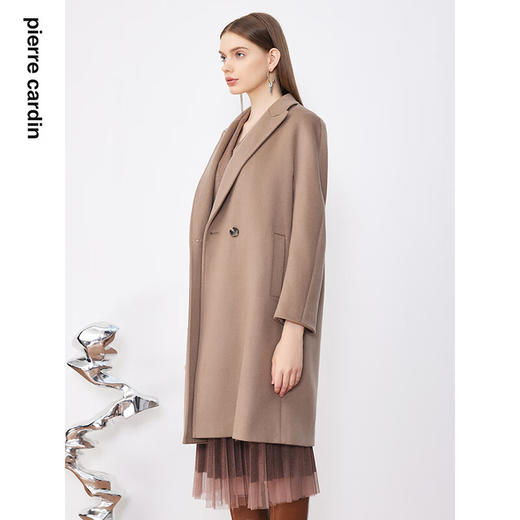 皮尔卡丹女装毛呢外套经典款正肩H版日常时尚女大衣P3422C3975M2
 商品图1