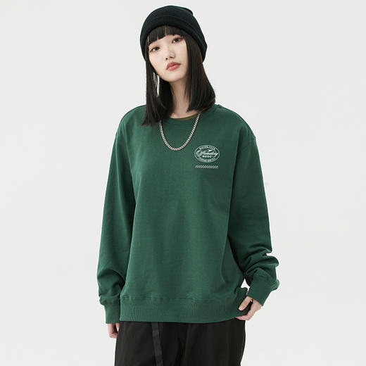 自由基地美式图案设计ins风组合英文logo印花套头卫衣300克毛圈款 NMT-2193 商品图0