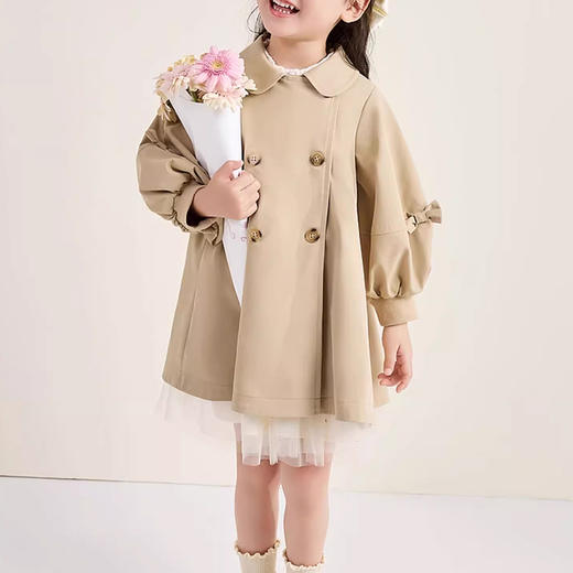 裁缝学苑TQ126童装女童风衣纸样儿童新款外套上衣蝴蝶结样板 商品图5