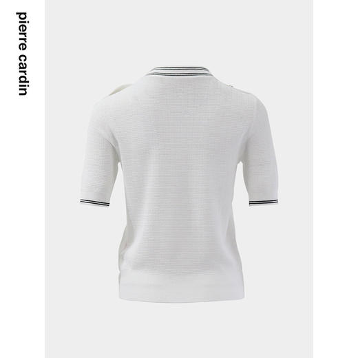 皮尔卡丹女装针织衫迪安诺短袖法式针织通勤百搭打底衫N22KP06
 商品图1