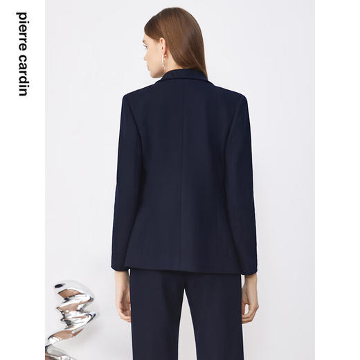 皮尔卡丹女装西装秋季新款宽松一粒扣羊毛西装外套P3358U3983N0
 商品图2