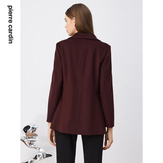 皮尔卡丹女装西服羊绒双面呢高级感通勤保暖上衣外套P3455U3932K0
 商品图2