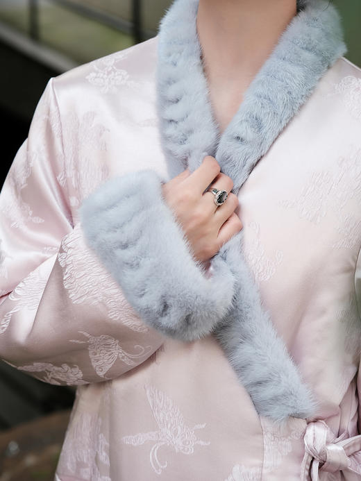 盛唐牡丹|粉色蝶恋花棉服(夹棉) 商品图1