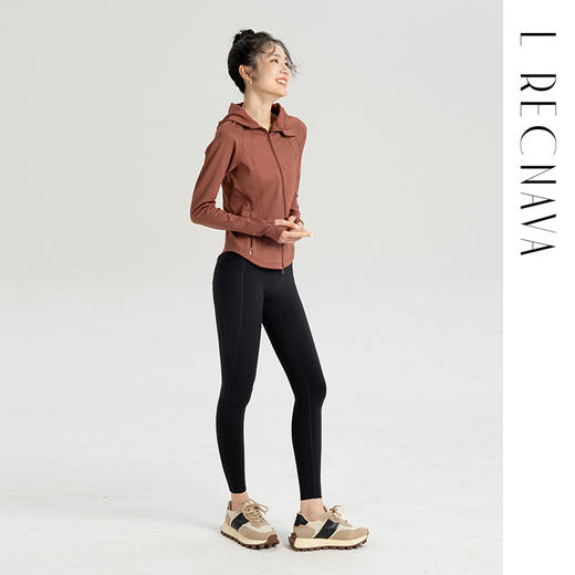 【加薄绒】双头拉链 造型多变 连帽外套 修身下摆小圆弧显腰线 薄绒锁温 当打底也不臃肿 商品图1