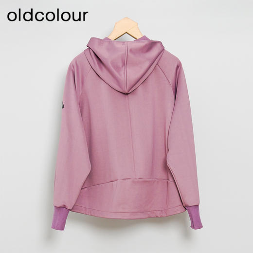oldcolour春秋款气质百搭休闲简约连帽短款长袖T恤卫衣女N12023237A 商品图1