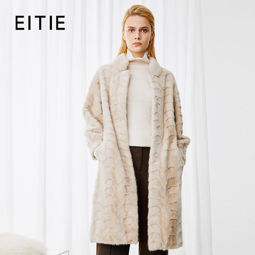 EITIE爱特爱保暖气质高级轻奢皮草中长款外套冬季新款8093718 商品图0