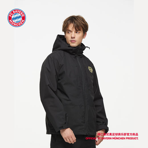 【官方正版】拜仁慕尼黑足球俱乐部 | 黑三合一冲锋衣户外保暖 商品图4