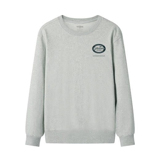 自由基地美式图案设计ins风组合英文logo印花套头卫衣300克毛圈款 NMT-2193 商品图4